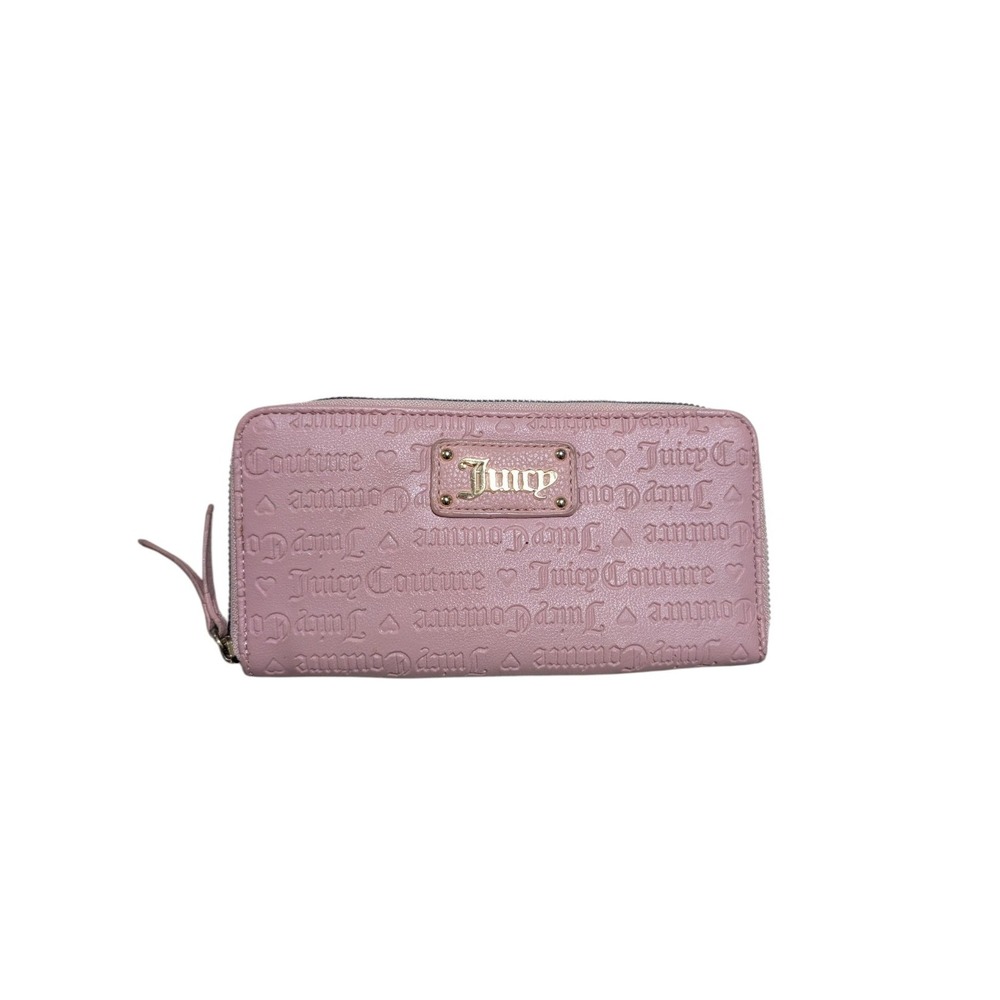 Juicy Couture Embossed Pink Wallet Leather